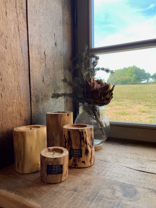 Ubud Original candle with spare refill | Candle Holder in Decorative Objects by WOOD MOOD