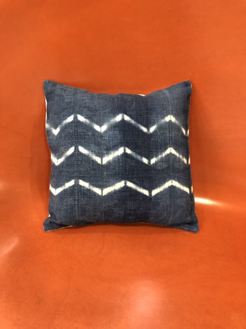 Hand dyed indigo decorative pillow | Pillows by KRUPA PARANJAPE | Bay Area Made x Wescover 2019 Design Showcase in Alameda