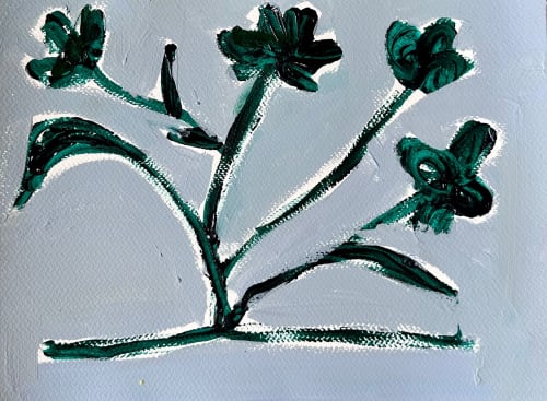 Blue Botanical I | Paintings by Erin Donahue Tice Fine Art
