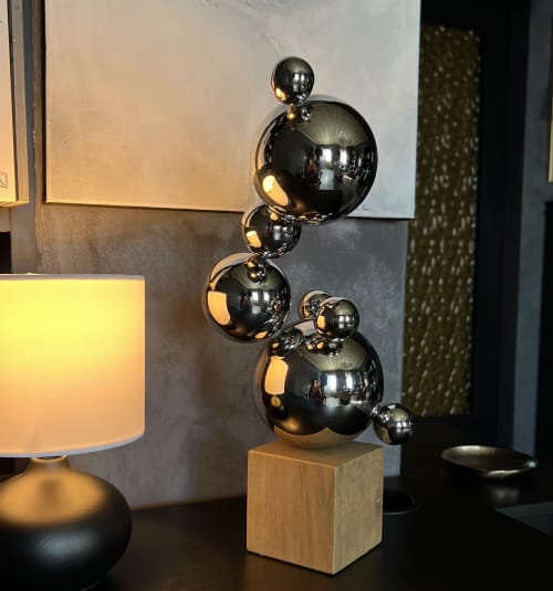 Original Sculpture 'Abstract Cactus' Steel and French oak wo | Sculptures by IRENA TONE