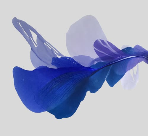 Blue Bell 52X52 | Paintings by Marta Spendowska | Marta Spendowska LLC in Portsmouth