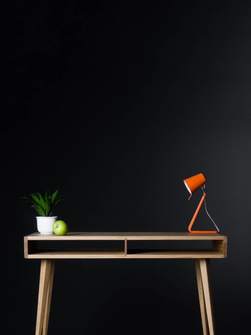 HEIM - Mid century modern desk, computer table, bureau, open | Tables by Mo Woodwork | Stalowa Wola in Stalowa Wola