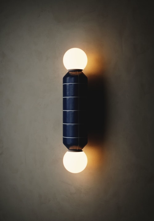 Modern Wall Light with Ceramic Base Handcrafted | Lamps by SVITANOK b