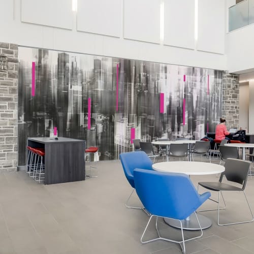 Art for Chicago Office Lobby | Wall Treatments by Sven Pfrommer | Embassy Suites by Hilton Chicago North Shore Deerfield in Deerfield