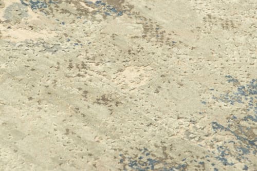 Rug & Kilim’s Gift-Size Abstract Rug in Cream and Blue | Rugs by Rug and Kilim