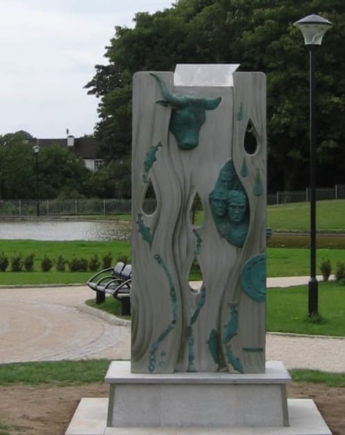 Silver Brosna | Public Sculptures by Ann Meldon Hugh | Mullingar Park in Mullingar