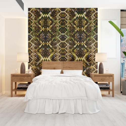 Gilded Scales Wallpaper | Wall Treatments by Ri Anderson