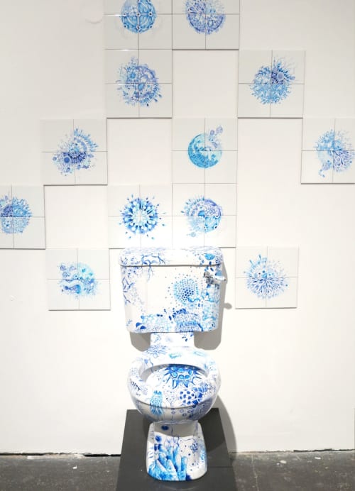 Virus and bacteria tiles | Tiles by Good Wives and Warriors | Bow Arts Trust in London
