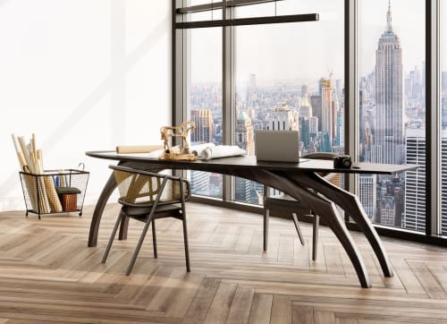 ‘Leap’ Table No1. in Ebonized English oak. Unique | Desk in Tables by Jonathan Field