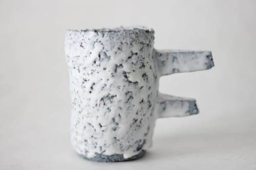 Terrazzo blue clay mug | Drinkware by Zheni