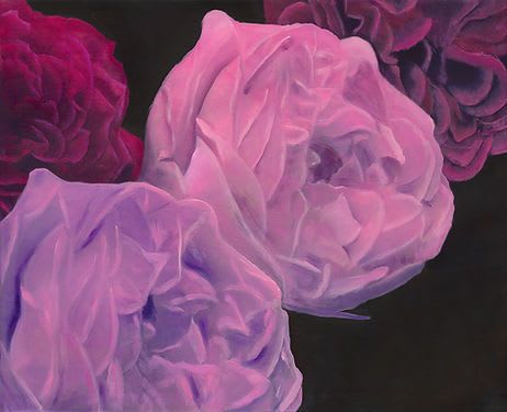 Aleen's Peonies - Vibrant Giclée Print | Paintings by Michelle Keib Art