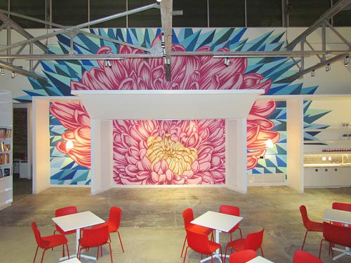 Crystal Chrysanthemum | Murals by Bobby MaGee Lopez | Davis Partnership Architects in Denver