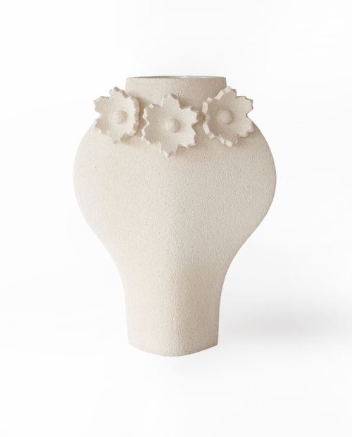 Ceramic Vase 'Sculptural Flowers - Dal' | Vases & Vessels by INI CERAMIQUE