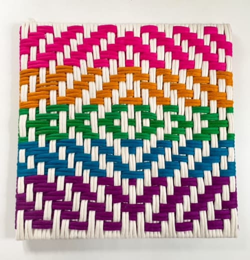 Modern Geometric Fiber Art | Tapestry in Wall Hangings by Courtney Cosgriff