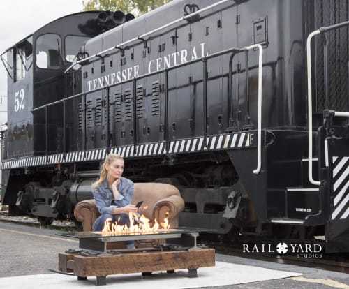 Trackside Fire Pit | Fireplaces by Rail Yard Studios | Rail Yard Studios - Custom Furniture Designers and Builders in Nashville