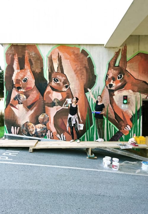"Squirrels" | Murals by Carola Deutsch