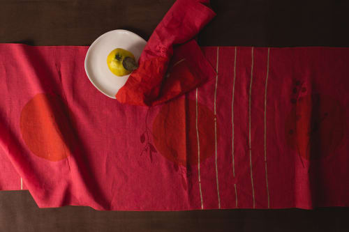 MARA Linen Table Runner + Napkins | Tableware by Vilenica Studio