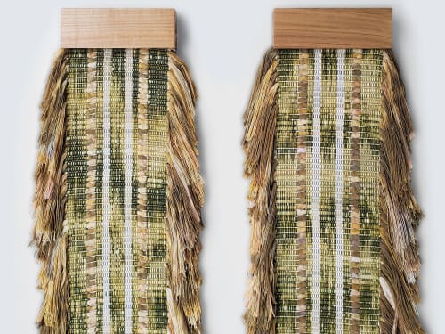 Garden Fringe II - Set of 2 Pieces | Tapestry in Wall Hangings by Jessie Bloom