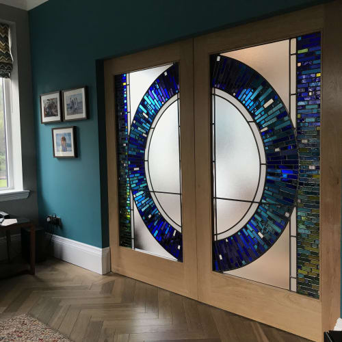 Sliding stained glass partition | Art & Wall Decor by Stephen Weir Stained Glass