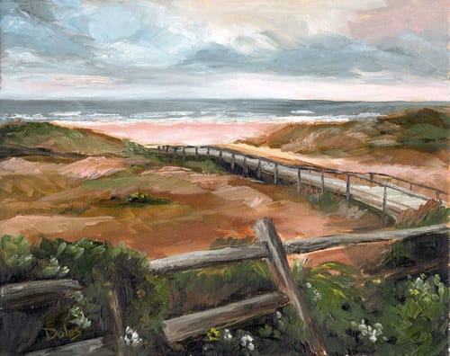 Beach at Hanna Park | Oil And Acrylic Painting in Paintings by Keith Doles