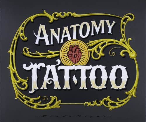 Anatomy Tattoo Signage | Signage by Riede Signs | Anatomy Tattoo in Portland