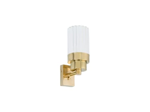 Small size applique/wall light in brass structure and curved | Sconces by Bronzetto