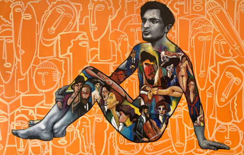Modigliani | Oil And Acrylic Painting in Paintings by Anthony Hernandez Art
