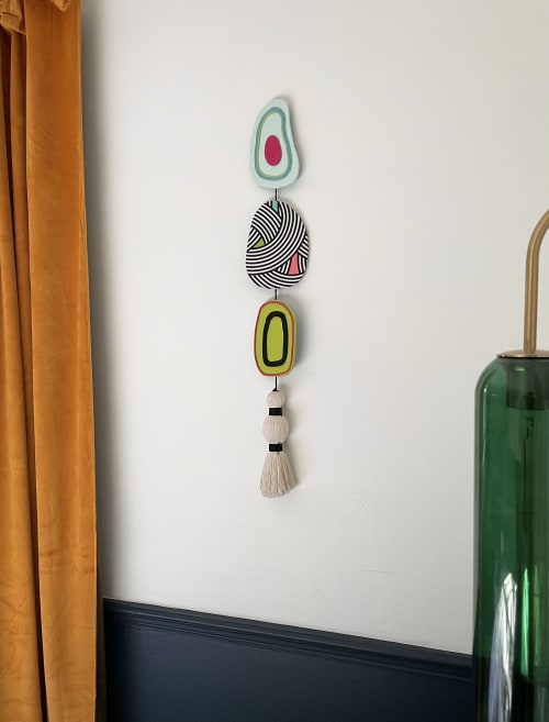 Ovalo color hanger with tassel | Macrame Wall Hanging in Wall Hangings by HILO Fiber Art