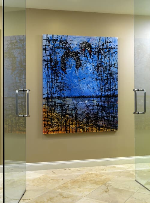Drippy Sea | Paintings by Princess Simpson Rashid | Leich & Associates, CPA, PA in Tampa