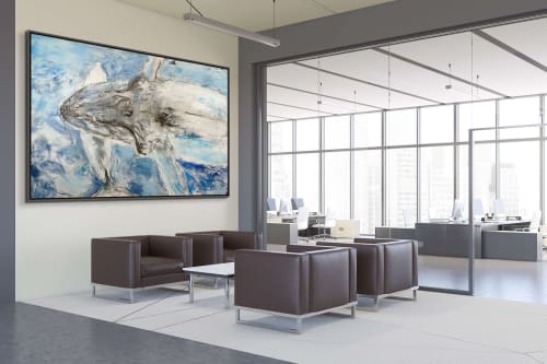 LIVING OCEANS - TONGA HUMPBACKS I | Oil And Acrylic Painting in Paintings by Betty Jo Costanzo