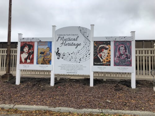 North Dakota Music Hall of fame | Public Art by Melissa Gordon - mel ink studio | Dykshoorn Park in Mandan
