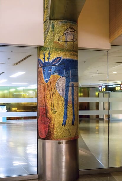 “The Naturalist’s Day” | Public Mosaics by Joanne Hammer | Seattle-Tacoma International Airport in Seattle