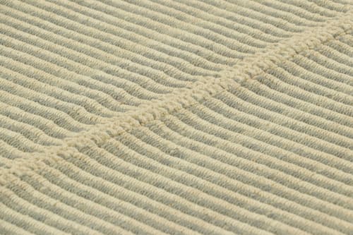 Rug & Kilim’s Contemporary Kilim with Textural  Cream White | Rugs by Rug and Kilim