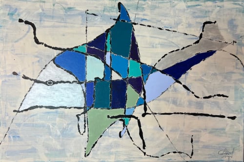 Can't Catch This Bluefish | Mixed Media in Paintings by The Art Of Gary Gore