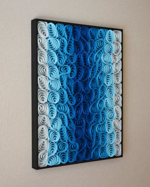 No. 13 Acoustic Diffuser Panel - Gradient Modern Abstract - | Wall Sculpture in Wall Hangings by Joseph A