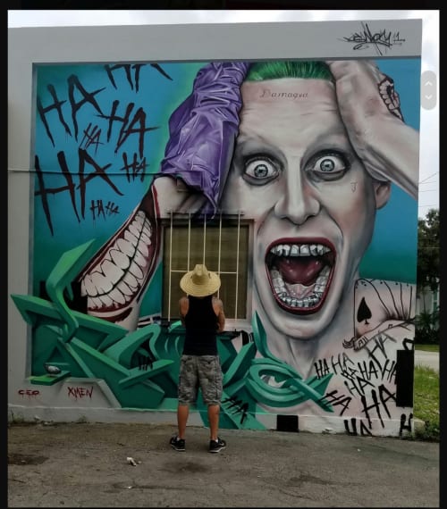 Joker Wall | Street Murals by SMOG ONE | MASS District in Fort Lauderdale