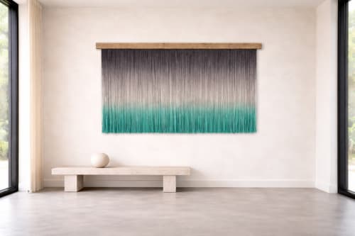Sensory Color Vibrations-Mint | Tapestry in Wall Hangings by Olivia Fiber Art
