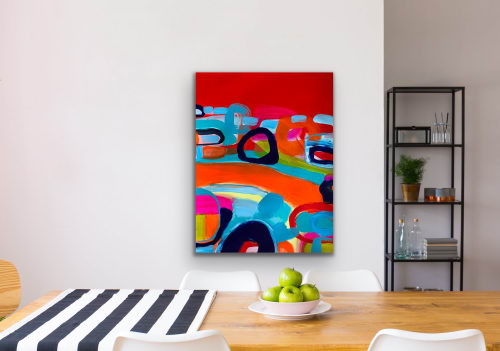 Colours Of Cali - Red | Paintings by Darlene DWART Watson Abstract Artist
