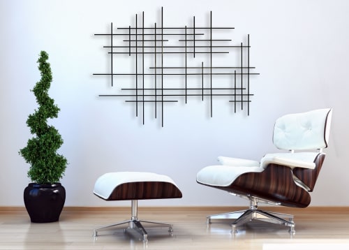 "Linear I" Metal Wall Art Sculpture | Wall Hangings by Karo Studios | Los Angeles in Los Angeles