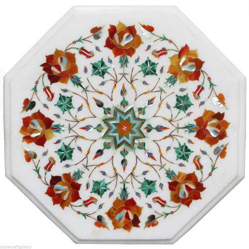 white marble table, coffee table, end table, tabletop | Tables by Innovative Home Decors