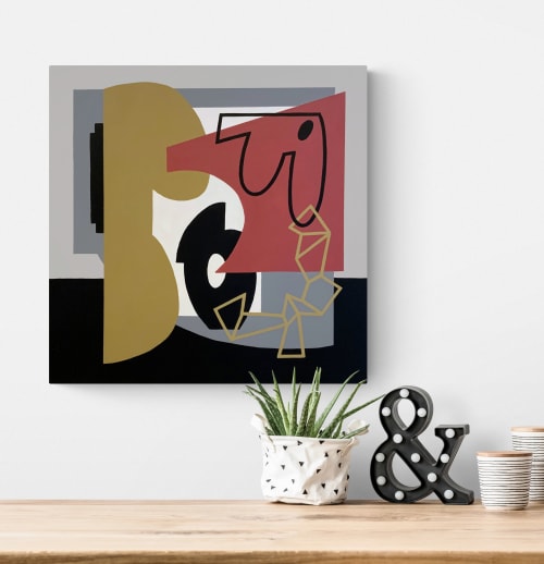 Can and Will abstract canvas painting | Paintings by Gwen Gunter