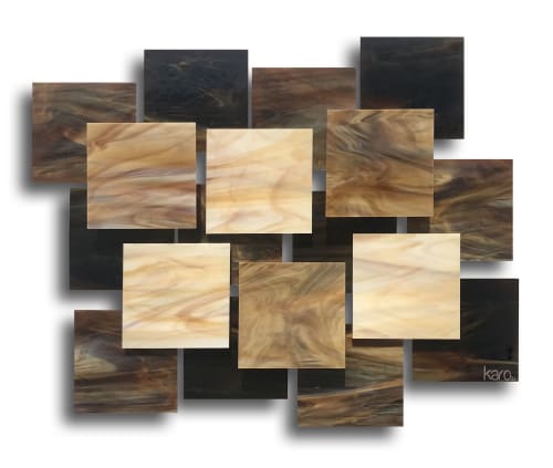 "Cosmos" AP Glass and Metal Wall Sculpture | Wall Hangings by Karo Studios