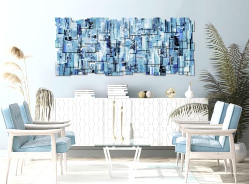 "Oceanic" Metal Wall Art Sculpture | Wall Sculpture in Wall Hangings by Karo Studios