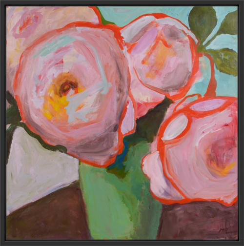 Roses William Morris | Oil And Acrylic Painting in Paintings by Marielle Robichaud