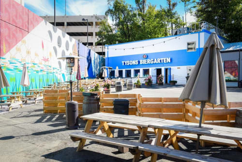 Tyson Luxury Lilies Mural | Street Murals by Michael Pacheco | Tysons Biergarten in Tysons