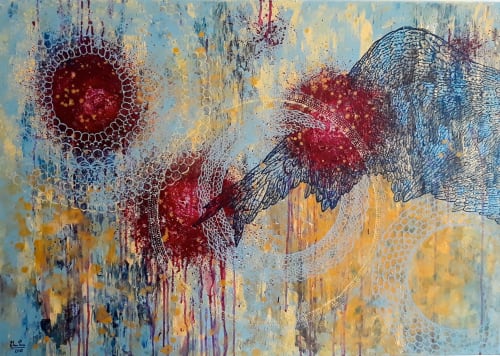 Experiencing the joy of Ananda | Oil And Acrylic Painting in Paintings by Elena Parau