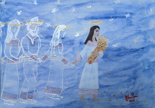 Mientras aire y agua somos | Oil And Acrylic Painting in Paintings by Elena Parau