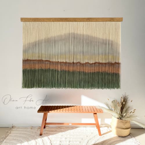 Hand wool painting -Zorke XI- Interior design | Macrame Wall Hanging in Wall Hangings by Olivia Fiber Art