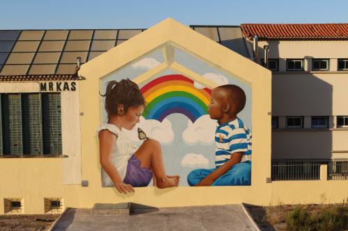 "There is a rainbow between us" | Murals by MrKas