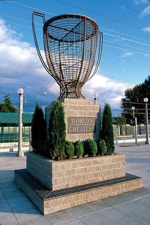 World's Greatest | Public Sculptures by Bill Will Studio | Fair Complex/Hillsboro Airport MAX Station in Hillsboro